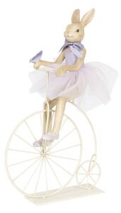 Dekorácie králičie slečny v sukienke na bicykli - 30 * 9 * 33 cm