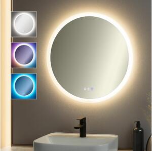 Brilagi-LED RGBW stmievateľné vyhrievané zrkadlo s podsvietením CLARA PRO LED/18W/230V priemer 60 cm IP44