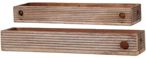 Set 2ks drevených dekoračných podnosov Grim - 50*12*6/ 40*9*6 cm