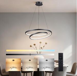 Brilagi-LED Stmievateľný závesný luster na lanku TWISTER LED/48W/230V pr. 50 cm čierna +DO