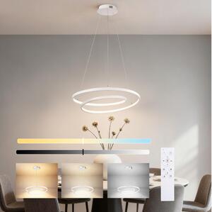 Brilagi-LED Stmievateľný závesný luster na lankách TWISTER LED/48W/230V, priemer 50 cm, biela, s diaľkovým ovládaním
