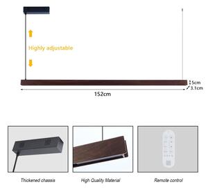 Immax NEO 07301L-LED Stmievateľný luster na lane MADEIRA 33W/230V Wi-Fi Tuya 152 cm orech