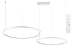 Brilagi - LED Stmievateľný luster na lanku PORTOFINO LED/98W/230V biely + diaľkové ovládanie