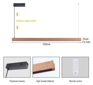 Immax NEO 07303L - LED stmievateľný luster na lanku MADEIRA 26W/230V Wi-Fi Tuya 122 cm dub