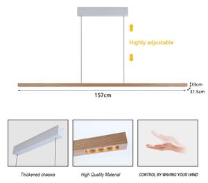 Immax NEO 07310L-LED stmievateľný luster na lanku so senzorom MADEIRA 37W/230V 157 cm jaseň