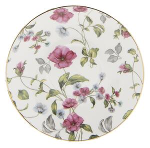 Pocelánový šálka s tanierikom s kvetmi -o 13 * 2/12 * 9 * 5 cm
