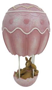 Dekorácie králičkov v teplovzdušnom balóne - 11 * 11 * 19 cm
