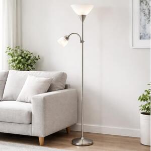 Brilagi - Stojacia lampa ARIANA 1xE27/100W/230V + 1xE14/25W matný chróm