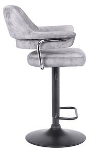 KONDELA Barová stolička, sivá látka s efektom brúsenej kože, ACANTA