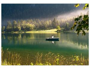 Obraz loďky na jazere (Obraz 60x40cm)