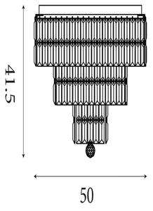 Searchlight 61321-6AB - Stropné svietidlo EMPIRE 6xE14/60W/230V IP44