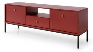 TV stolík Pernilla (2x dvere, zásuvka, červená)