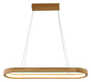 Brilagi - Drevený LED luster UMEA WOOD na lanku, 30W, 230V, 70x20 cm