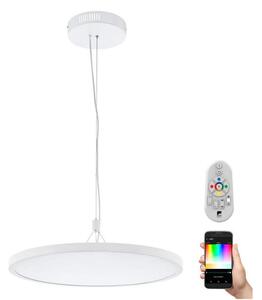 Eglo 33676 - LED RGBW stmievateľný závesný luster na lane CERIGNOLA-C LED/32W/230V biela + diaľkové ovládanie