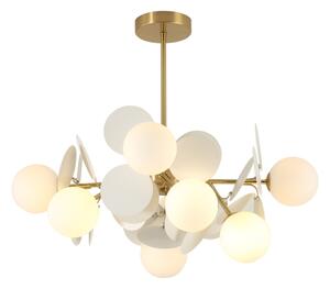 Brilagi - Luster na tyči BALMO 8xG9/9W/230V pr. 60 cm zlatá/biela