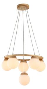 Brilagi - Závesný luster na lanku VISBY WOOD 6xE27/60W/230V priemer 58 cm drevo