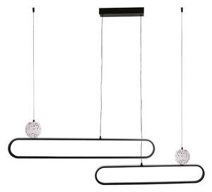 LED luster na lanku FLORENTYNA LED/48W/230V 4000K čierna/biela