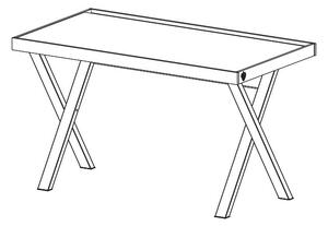 Minimalistický písací stôl Cody - dub svetlý/béžová