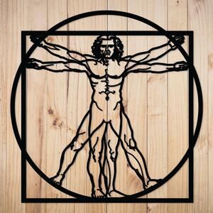 DUBLEZ | Drevený obraz Leonarda da Vinciho - Vitruviánsky muž