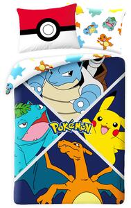 DETSKÉ OBLIEČKY Z MIKROVLÁKNA POKEMON 140X200 CM, 1 KS 70X90 CM VZOROVANÉ