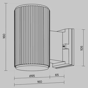 Maytoni O419WL-01B - Vonkajšie nástenné svietidlo RANDO 1xE27/60W/230V IP54 čierne