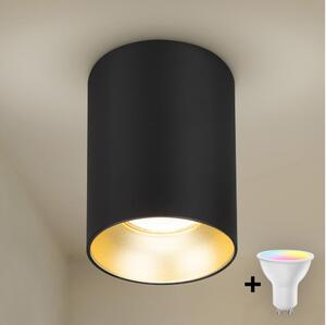 Brilagi - LED RGBW stmievateľné bodové svietidlo TRINE 1xGU10/4,8W/230V čierna/zlatá