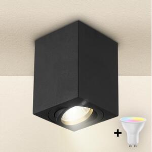 Brilagi - stmievateľné LED RGBW bodové svietidlo MIA 1xGU10/4,8W/230V 100x80 mm čierna