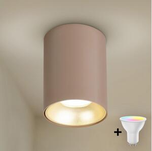Brilagi - LED RGBW stmievateľné bodové svietidlo TRINE 1xGU10/4,8W/230V béžová/zlatá