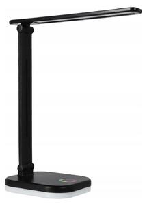 LED RGBW stmievateľná stolová lampa s bezdrôtovým nabíjaním LED/7W/5V USB čierna