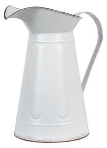 Biely dekoračné plechový retro džbán Tole - 33 * 19 * 33 cm