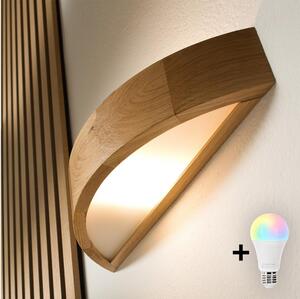 Brilagi - LED RGBW stmievateľné nástenné svietidlo CARVALHO 1xE27/9W/230V Wi-Fi dub