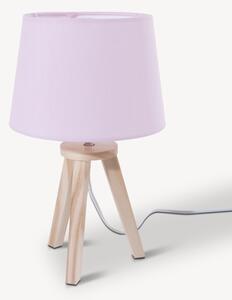 Atmosphera - Stolná lampa TRIPOD 1xE14/40W/230V borovica/ružová