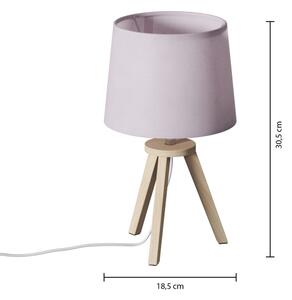 Atmosphera - Stolná lampa TRIPOD 1xE14/40W/230V borovica/ružová