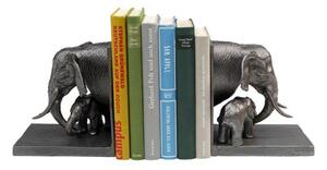 Elephant Family zarážka na knihy dvojdielna sivá