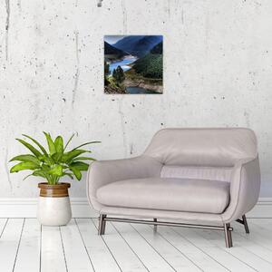 Obraz rieky medzi horami (Obraz 30x30cm)
