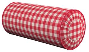 Valcový vankúš so záhybmi farba produktu červená látka vzorované