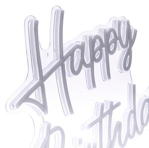 Atmosphera - LED neónová nástenná dekorácia HAPPY BIRTHDAY LED/5V