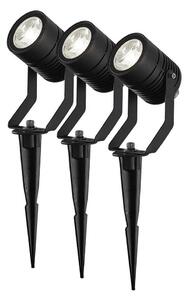 Nedis ZBLOS10RGBW3-SADA 3x LED RGBW stmievateľné vonkajšie svietidlo LED/3W/230V IP65 Wi-Fi Tuya