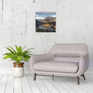 Obraz jazera medzi horami (Obraz 30x30cm)