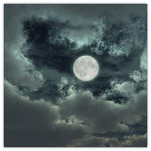 Obraz mesiace a mrakov (Obraz 30x30cm)