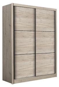 Šatníková skriňa s posuvnými dverami Debby 165 - dub sivý