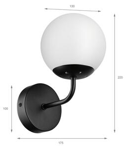 Brilagi - Nástenné svietidlo MALIVA 1xE14/15W/230V čierna/biela