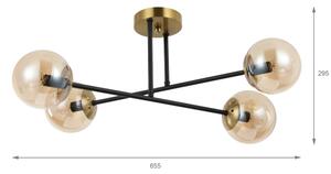 Brilagi - Prisadený luster MALIVA 4xE14/15W/230V zlatý