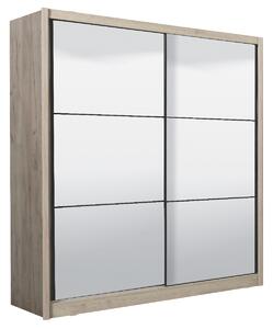 Zrkadlová skriňa s posuvnými dverami Debby 215 - dub sivý