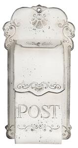 Biela retro poštová schránka Post - 24 * 8 * 46 cm