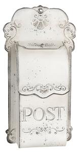 Biela retro poštová schránka Post - 24 * 8 * 46 cm