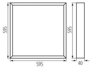 Kanlux 39230 - LED povrchový panel BLINGO AIO LED/40W/230V 60x60 cm CRI 90