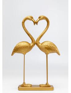 Flamingo Love dekorácia zlatá 63cm