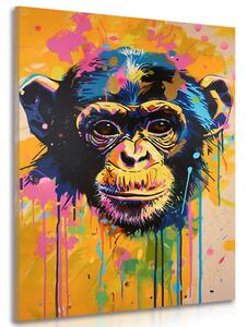 Obraz opica s imitáciou maľby