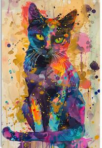 Obraz mačka s imitáciou maľby
